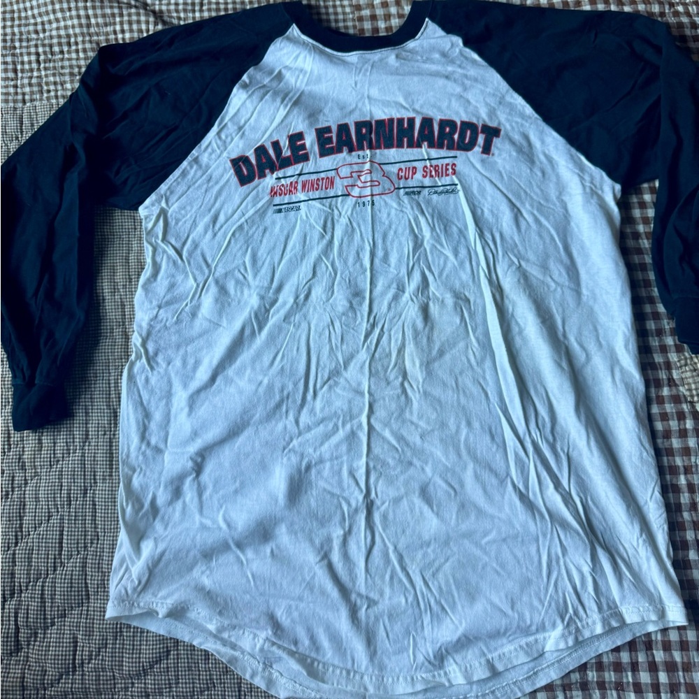 Vintage 2000 Nascar Dale Earnhardt Winston Cup Size XL Baseball Ringer Tee